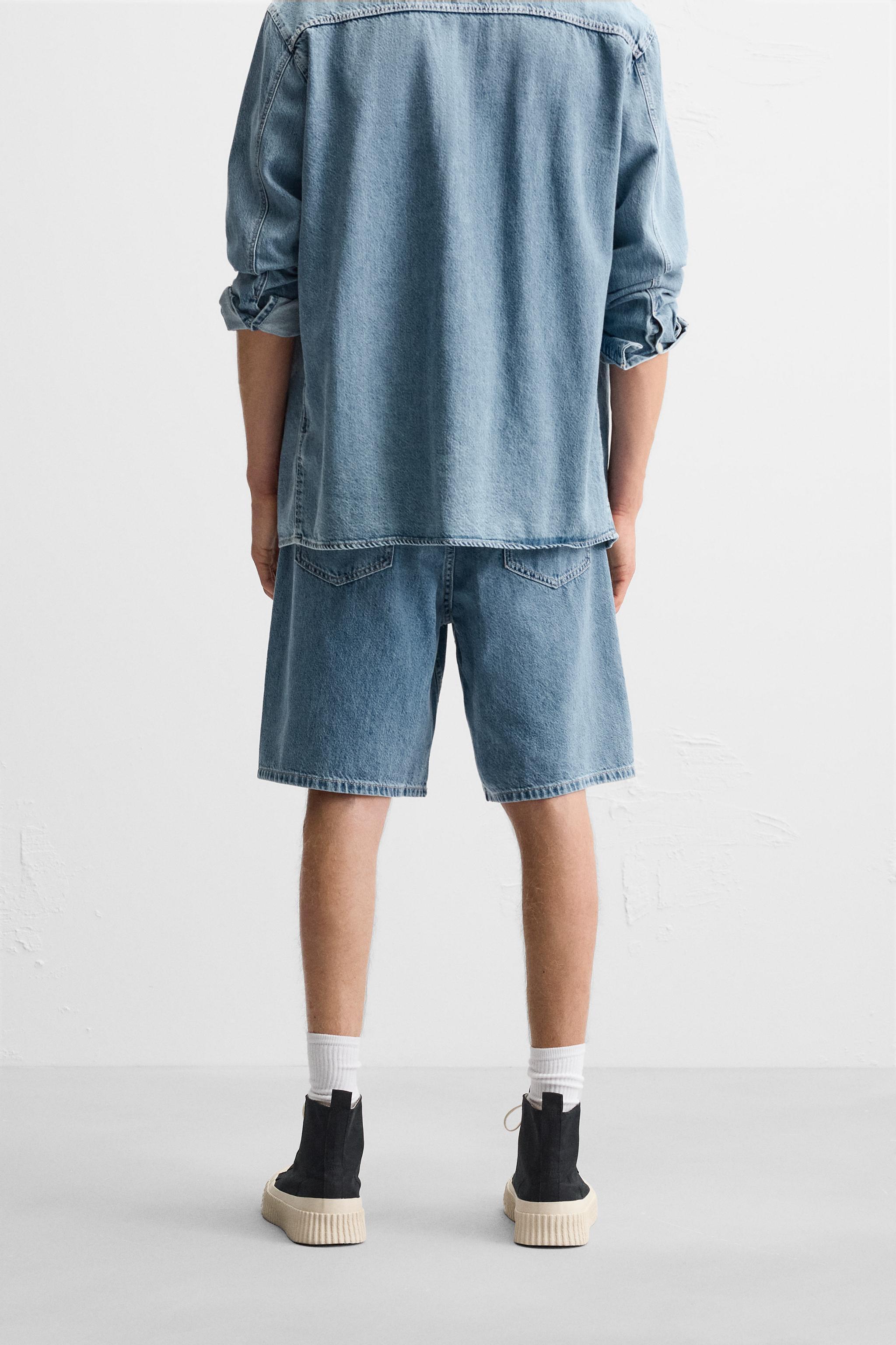 LIGHTWEIGHT DENIM SHORTS Product Image