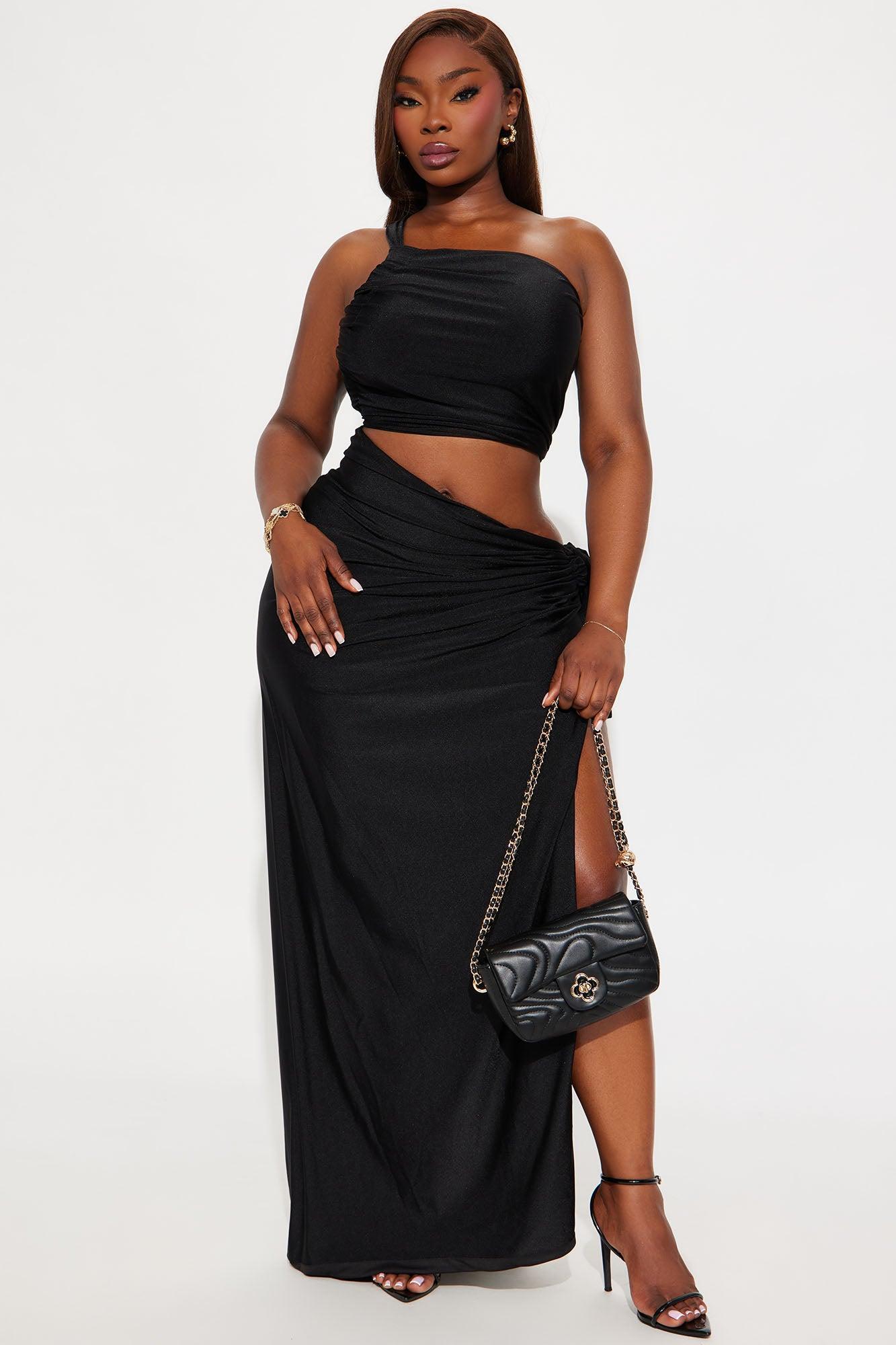 On The Islands Asymmetrical Maxi Dress - Black Product Image