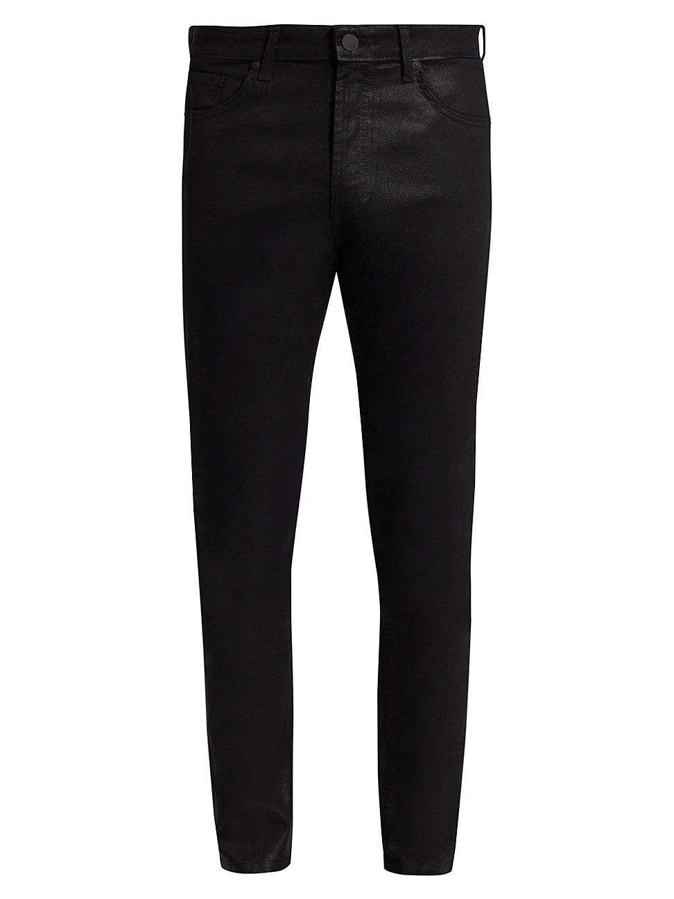 Monfrere Greyson Coated Skinny Fit Jeans in Coated Noir Product Image