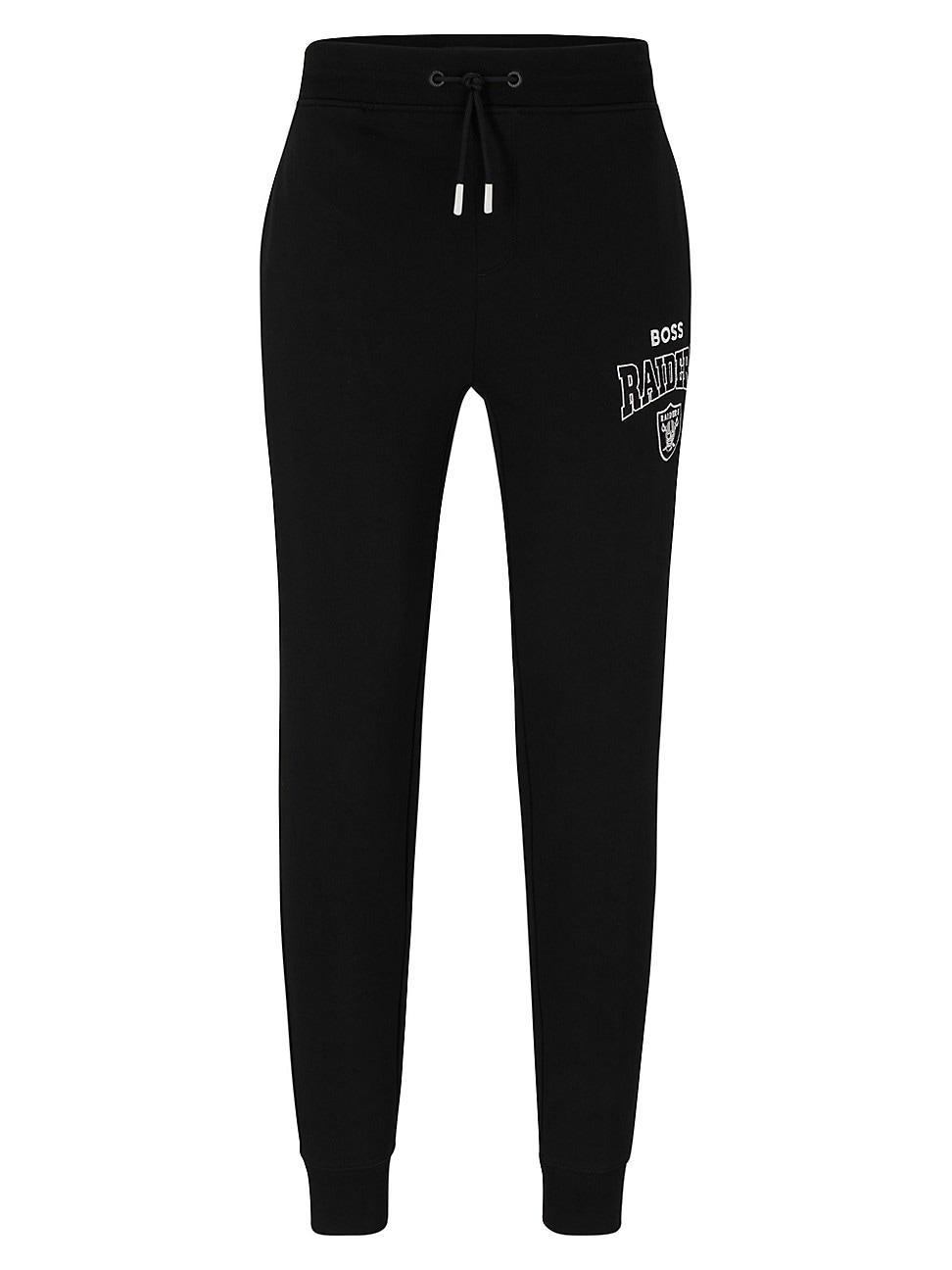 Mens BOSS X NFL Black/White Las Vegas Raiders Snap Pants Product Image