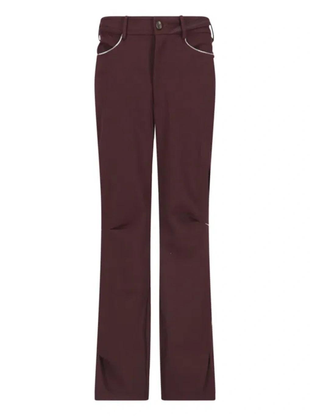 KIKO KOSTADINOV Burgundy Ohne K-dart Trousers In Brown Product Image