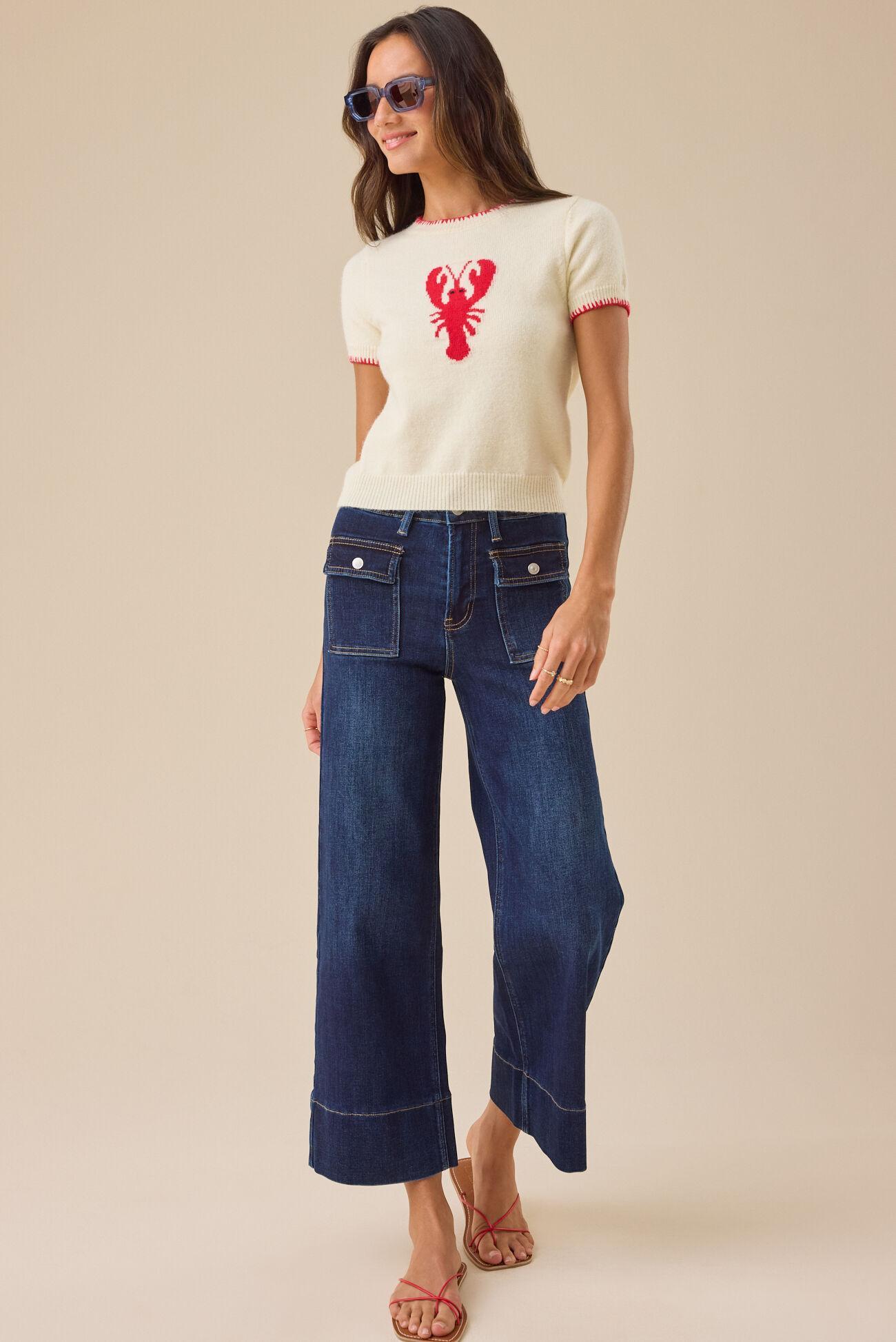 Tullalah Wide Leg Crop Jeans Product Image