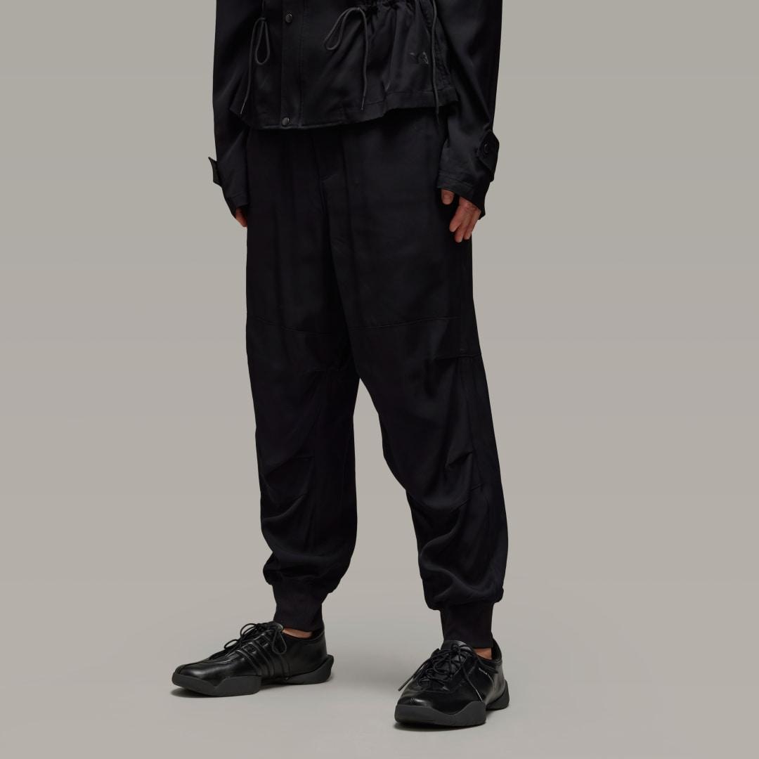 adidas Y-3 Rayon Twill Elasticated Cuff Pants Black S Womens Product Image