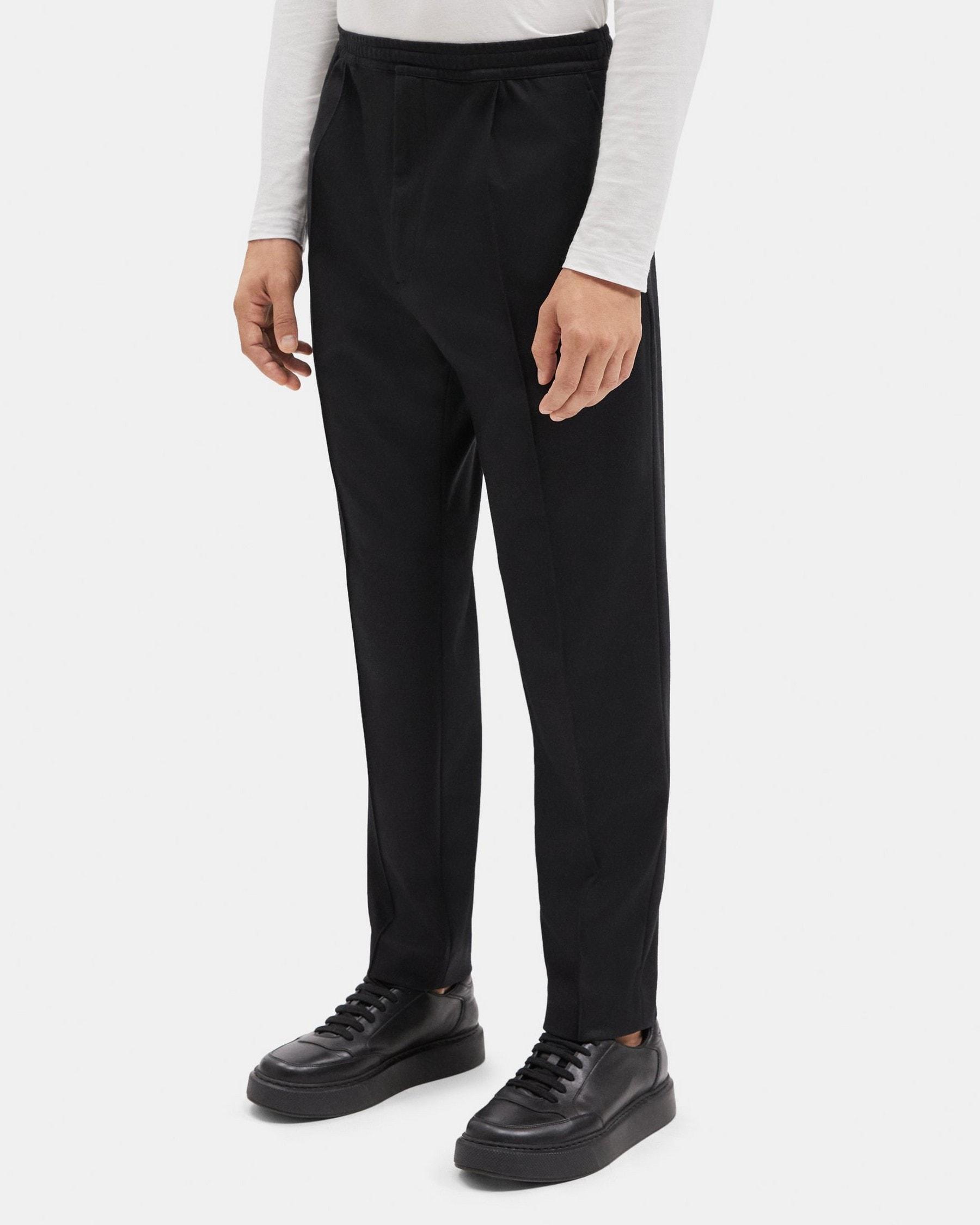 Tapered Drawstring Pant in Stretch Wool Blend Product Image