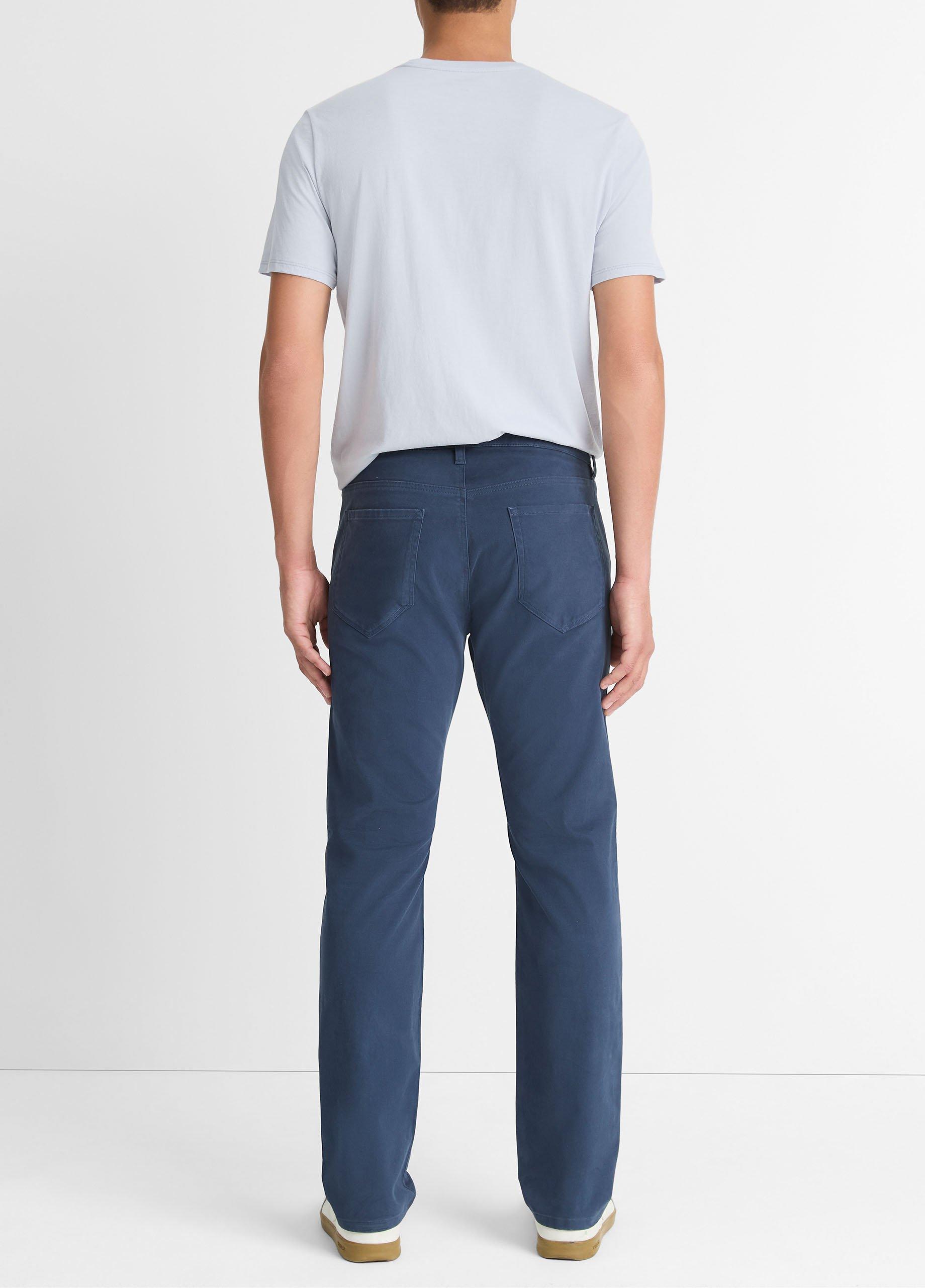 Mens Dylan Slim 5-Pocket Peached Stretch-cotton Pant, Washed Ink, Size 31 Vince Product Image