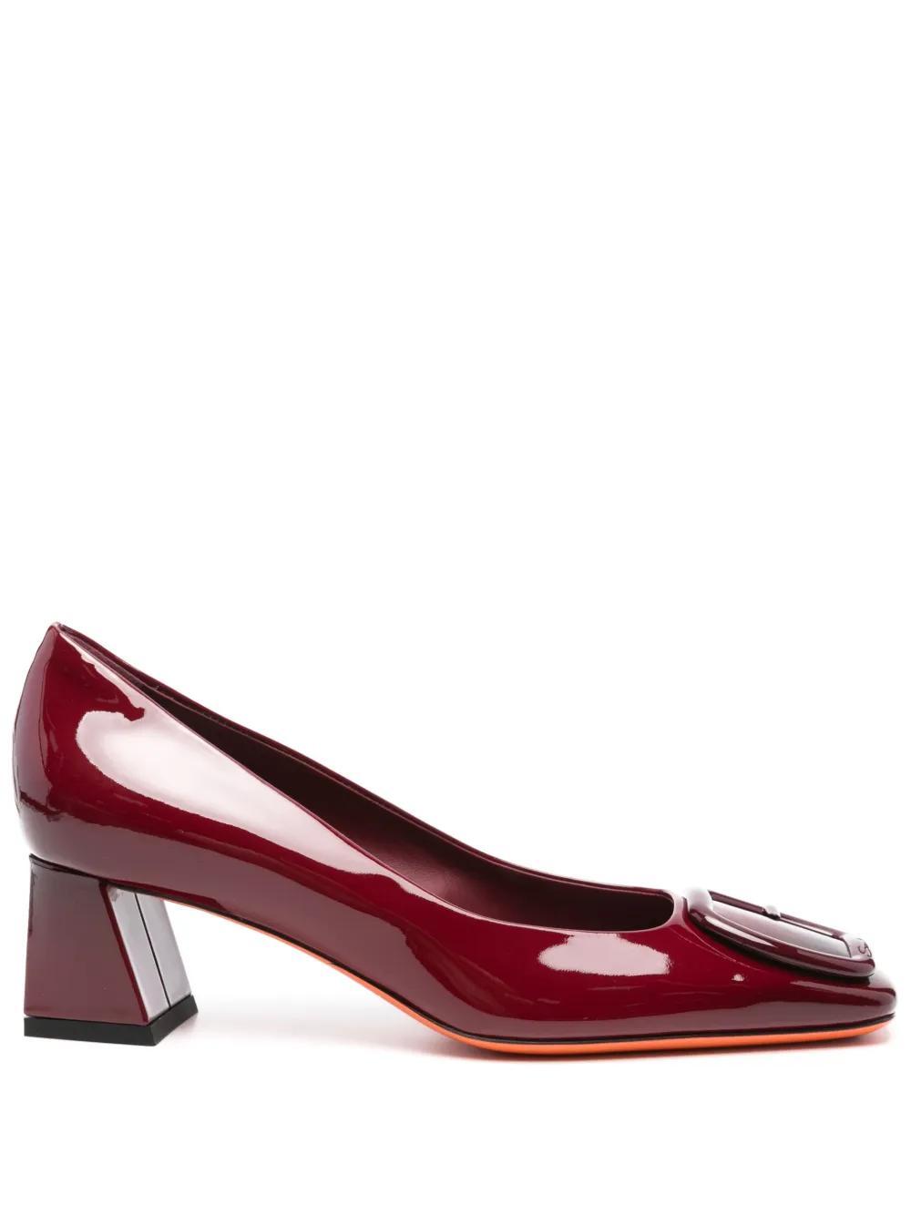 SANTONI 50mm Leather Pumps In Red Product Image