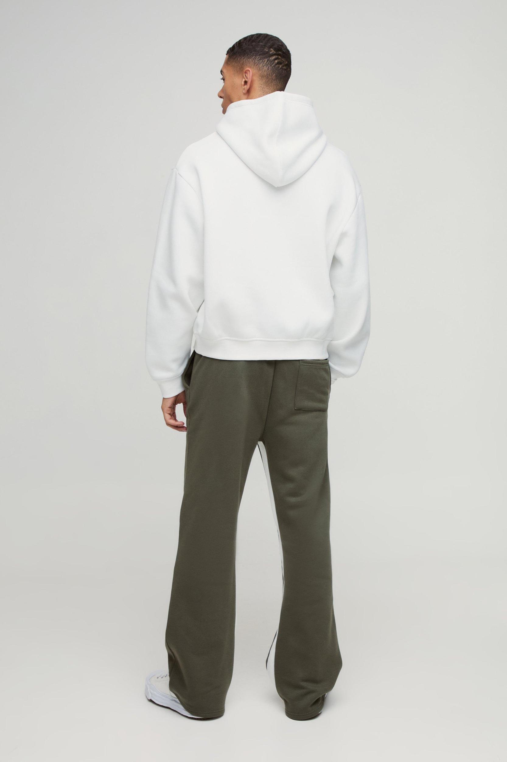 Relaxed Flare Worldwide Star Gusset Sweatpants | boohooMAN USA Product Image
