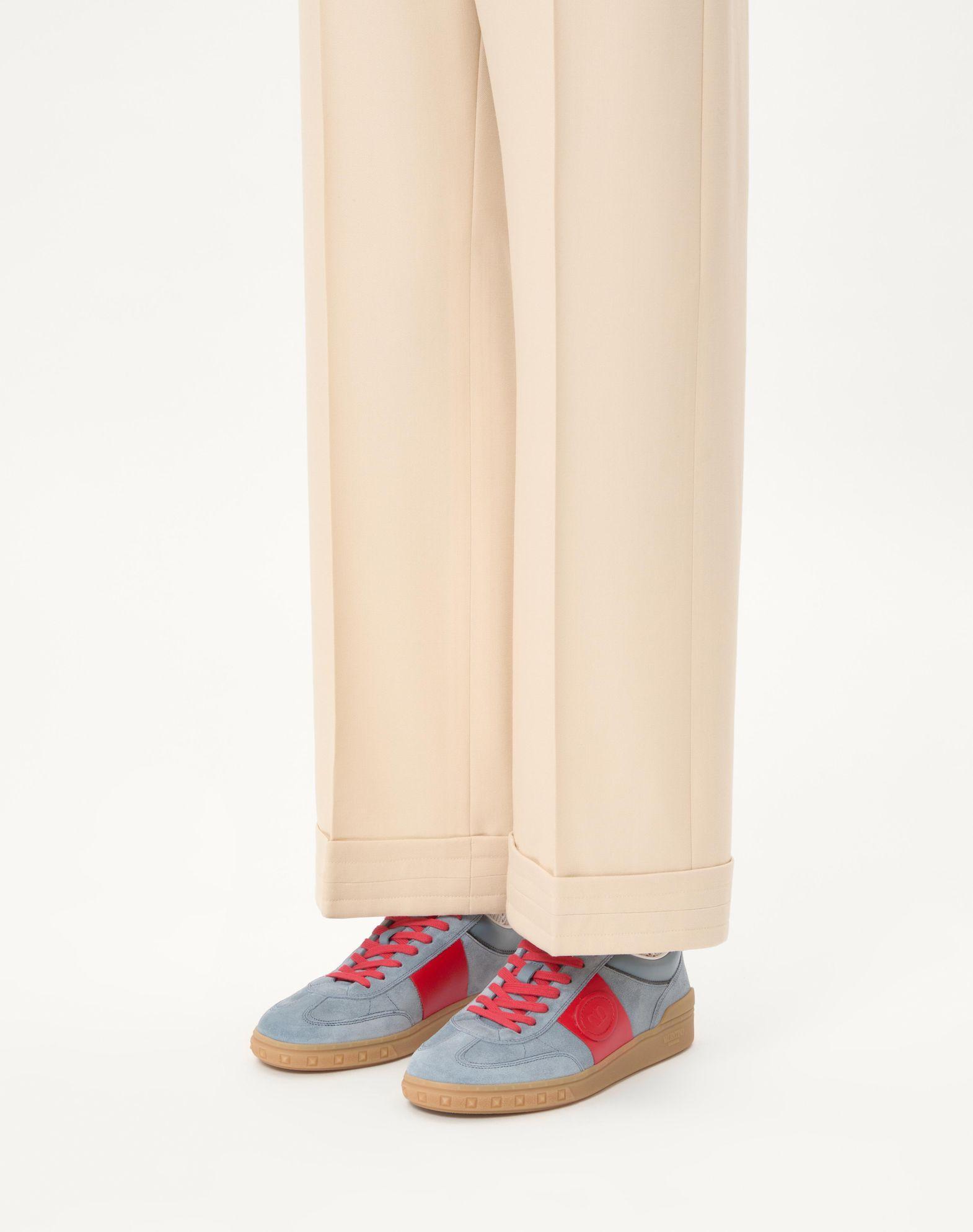 Upvillage Low Top Sneaker In Split Leather And Calfskin Nappa Leather Product Image