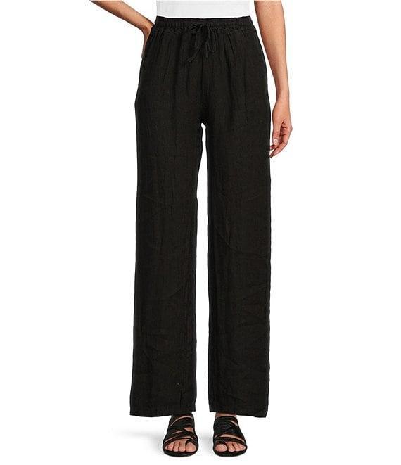 M Made in Italy Linen Wide Leg Pants Product Image