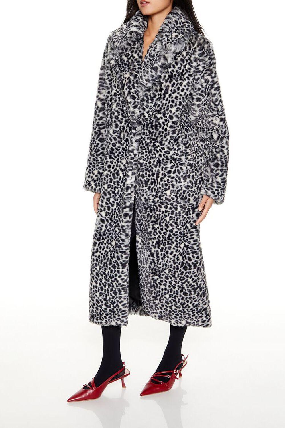 Faux Fur Leopard Longline Coat | Forever 21 Product Image