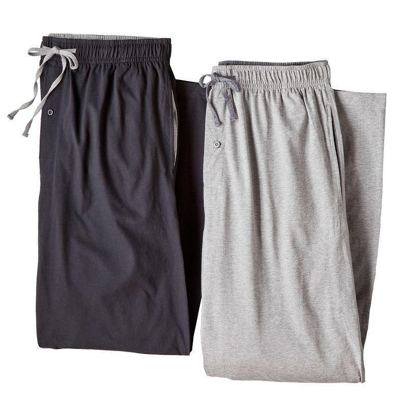 Mens Hanes 2 Pack Solid Pajama Pants Product Image