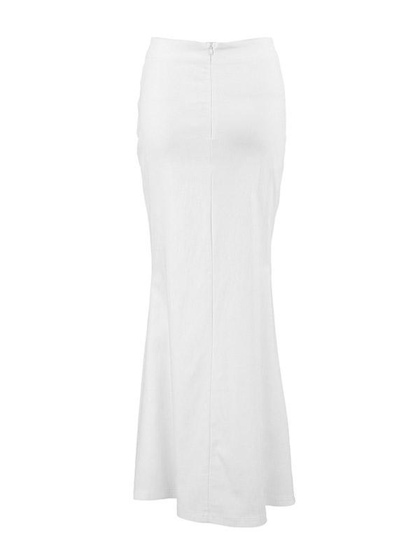 Bodycon High Waisted No Belt Solid Color Skirts Bottoms Product Image
