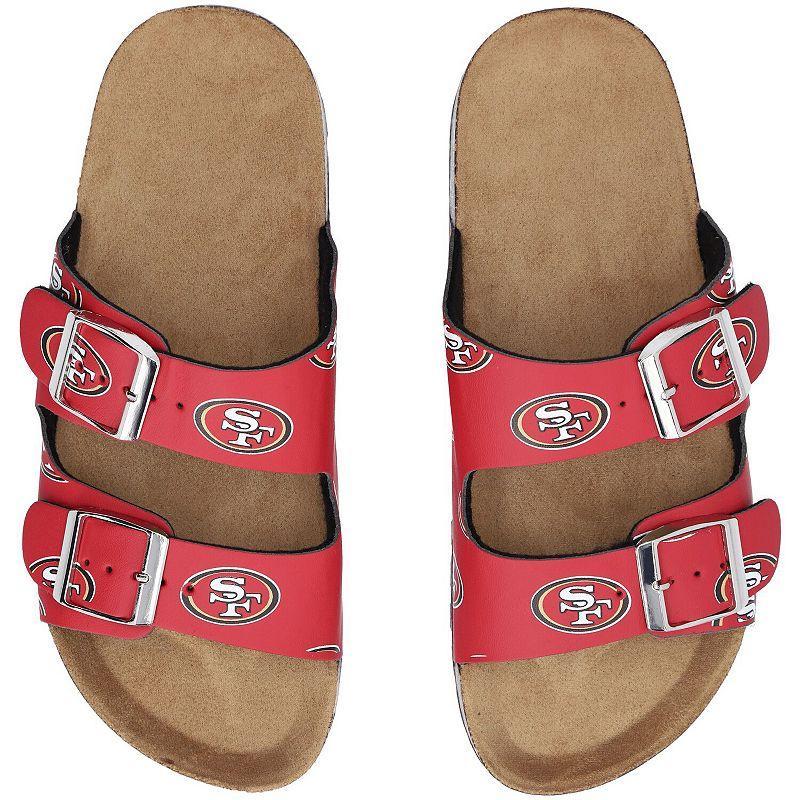 Womens FOCO San Francisco 49ers Mini Print Double-Buckle Sandals Product Image