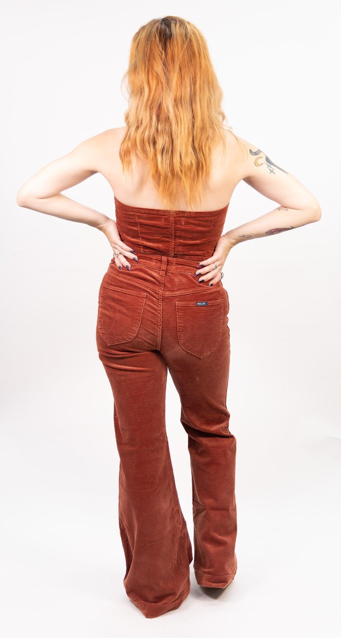Rollas Eastcoast Flare Pants - Brick Cord Product Image