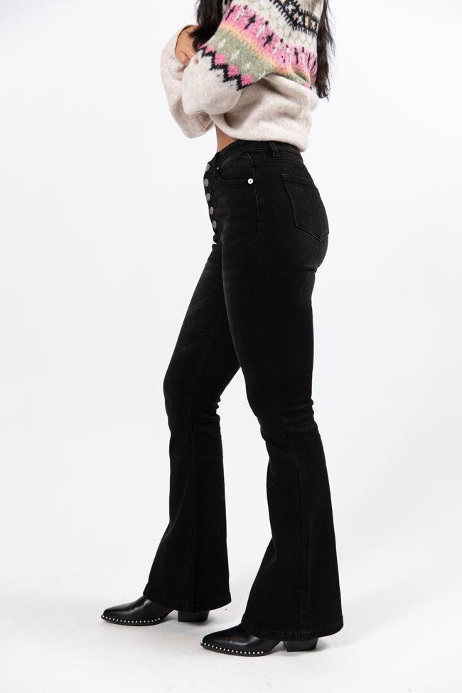 Midnight Moves Black Flared Jeans FINAL SALE Product Image