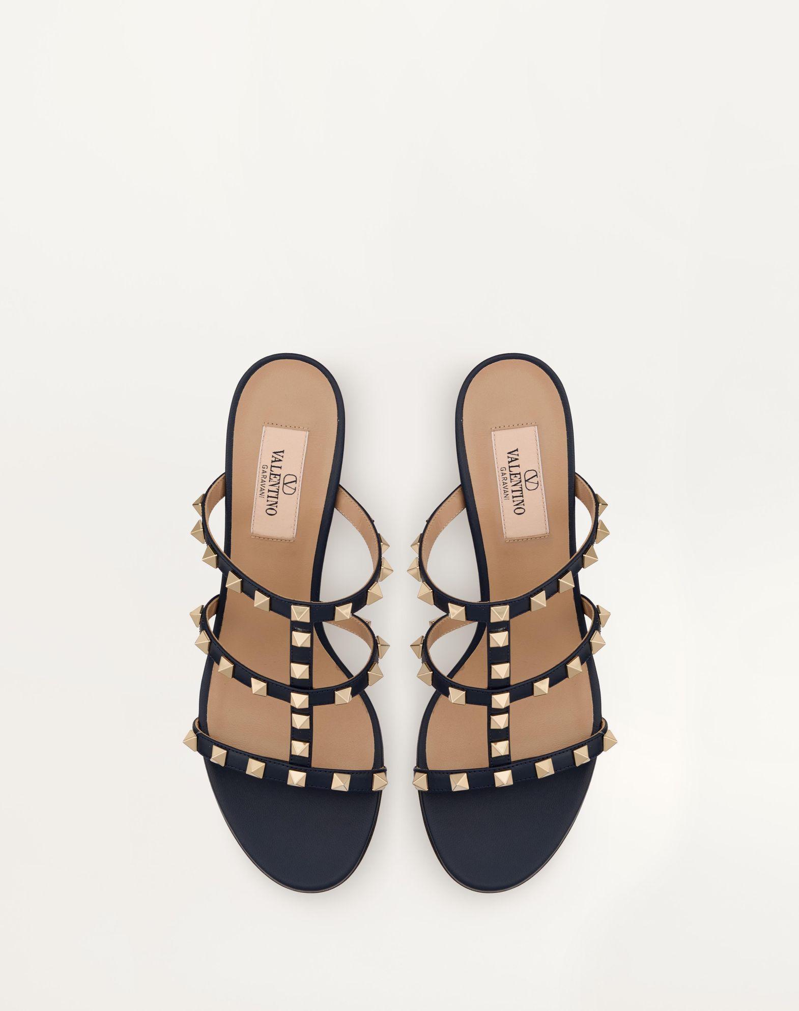 Rockstud Calfskin Leather Slide Sandal 60 Mm Product Image