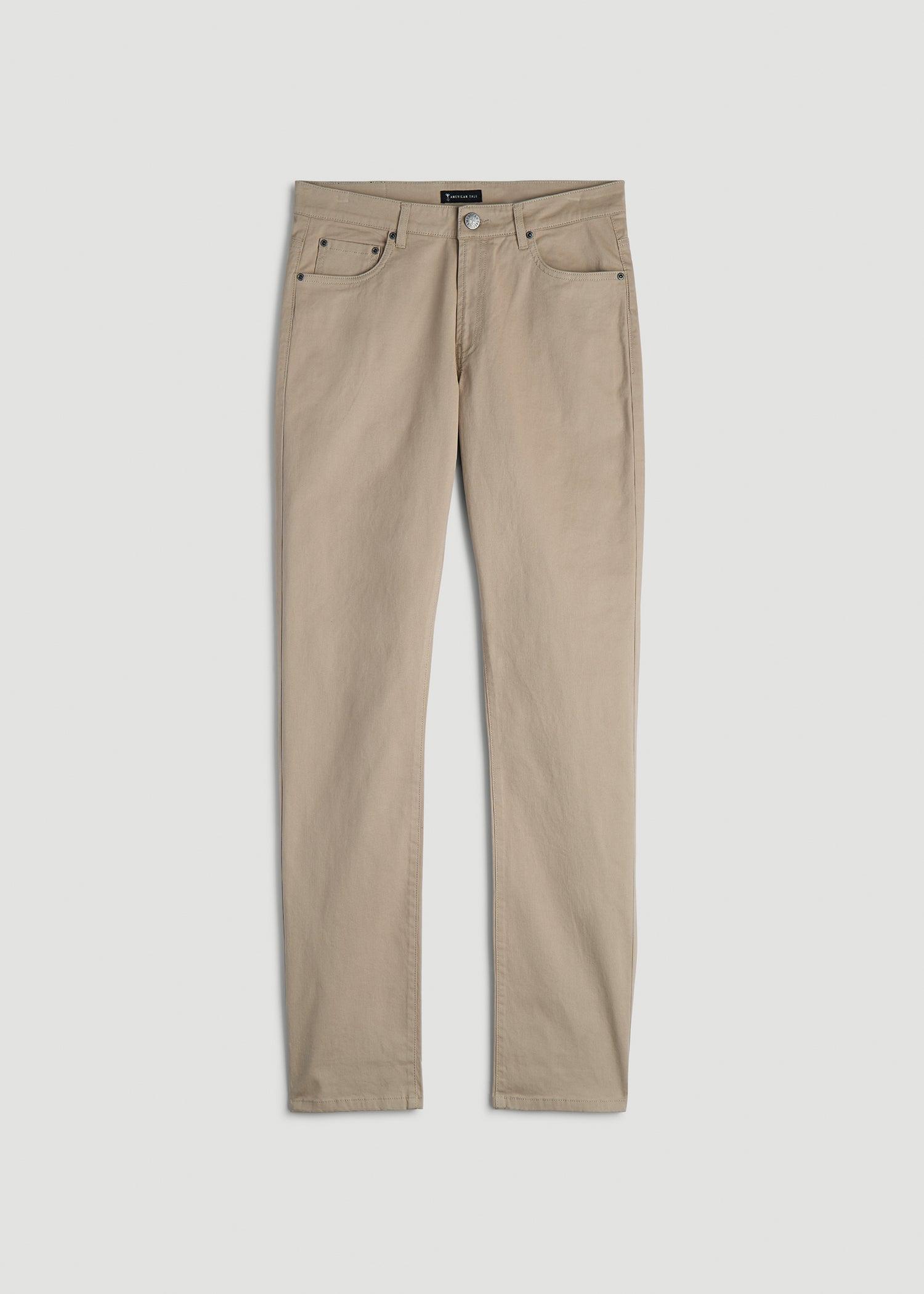 Dylan Slim Fit Five-Pocket Pants For Tall Men in Desert Khaki Product Image