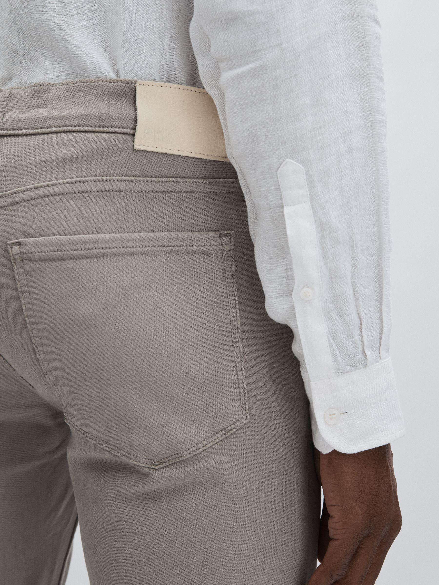 Paige Slim Straight-Leg Jeans in Silver Pearl Product Image