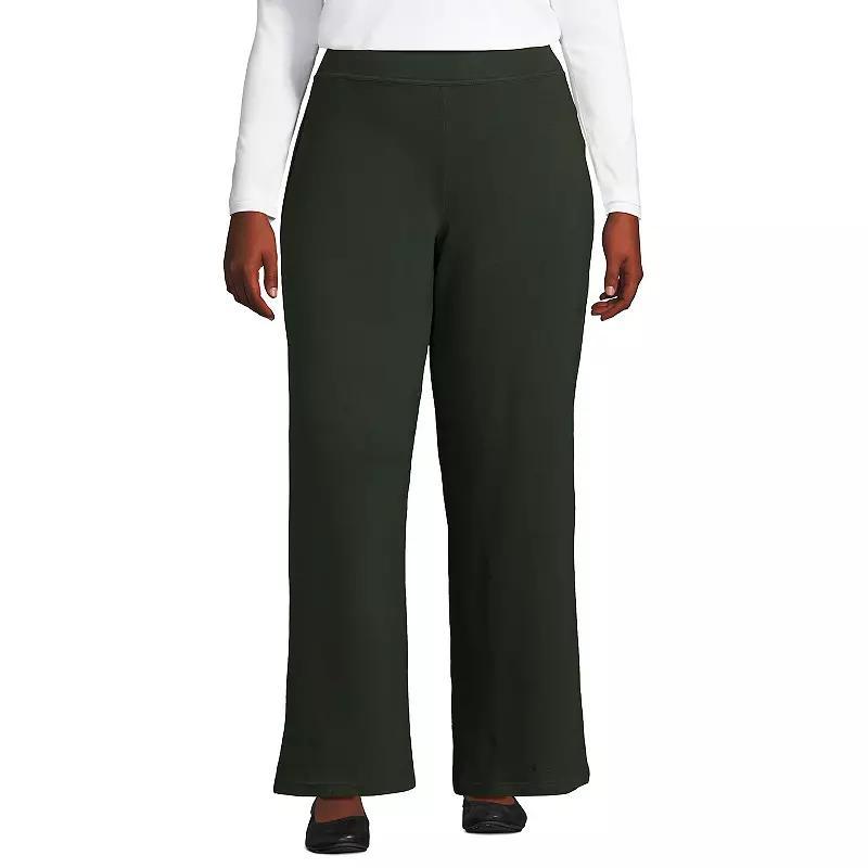 Plus Size Lands' End Starfish Mid Rise Wide Leg Pull On Pants, Women's, Size: 1XL, Spiced Rhubarb Product Image