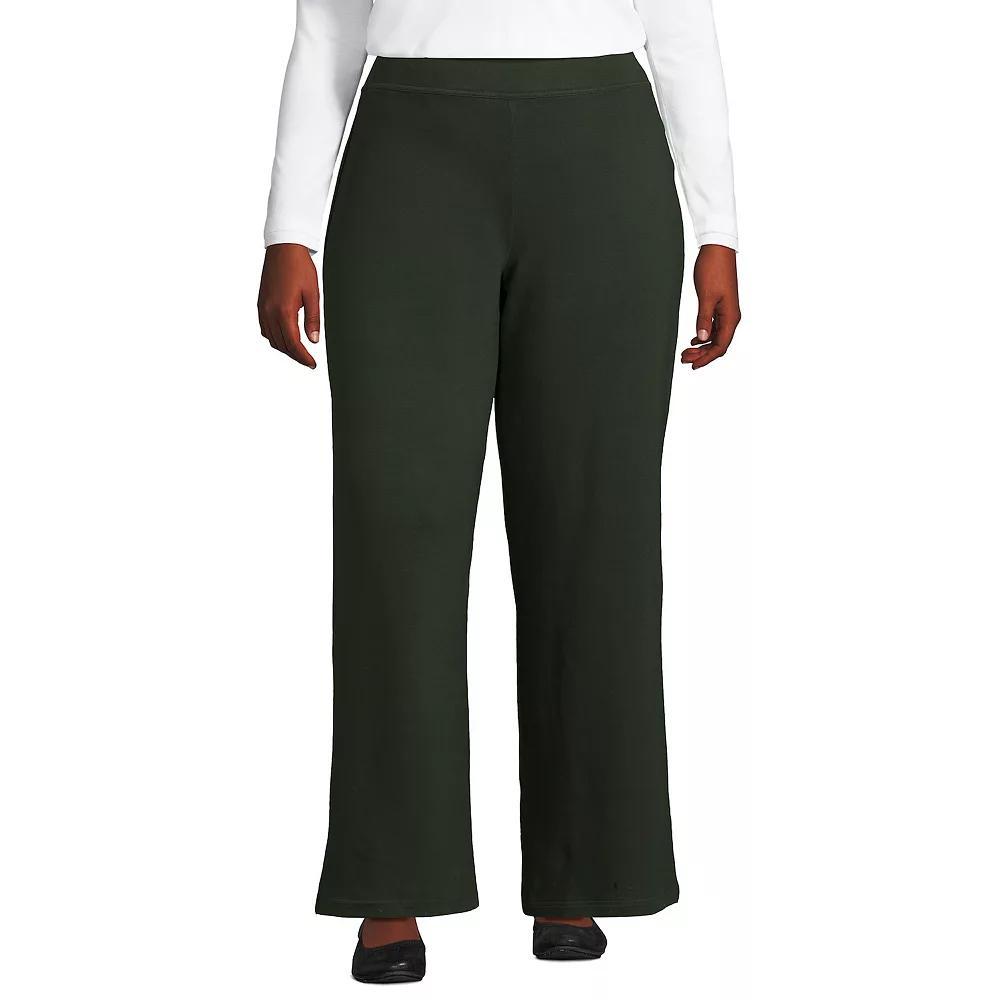 Plus Size Lands' End Starfish Mid Rise Wide Leg Pull On Pants, Women's, Size: 1XL, Spiced Rhubarb Product Image