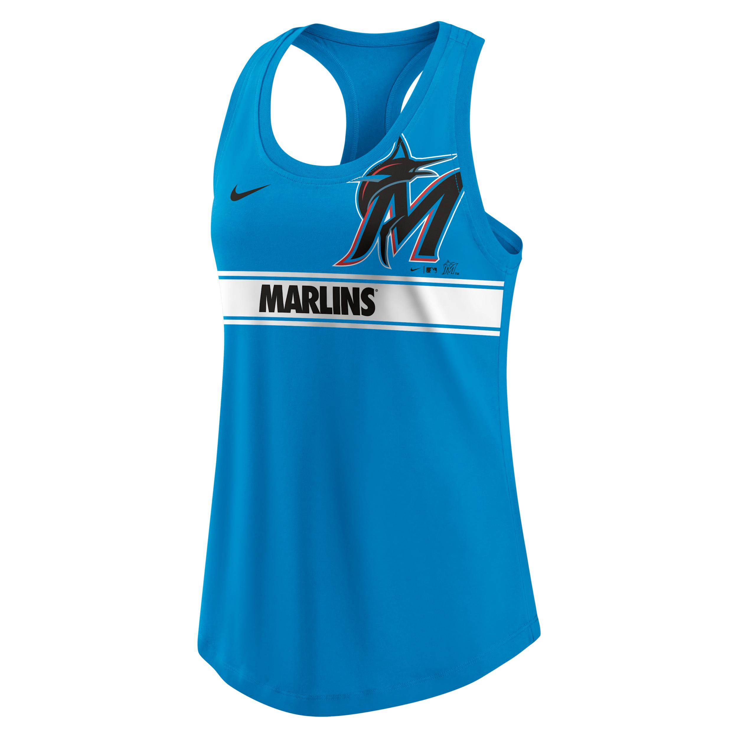 Miami Marlins Logo Nike Women's Dri-FIT MLB Racerback Tank Top Product Image