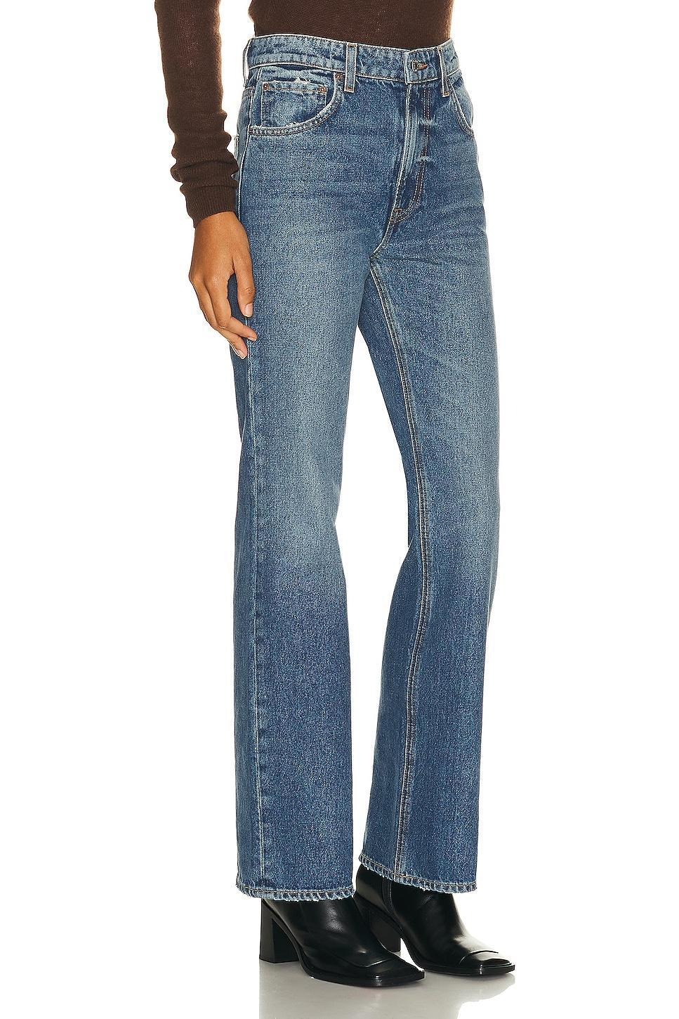 GRLFRND x Lindsi Lane Melanie Petite High Rise Boot Cut in Blue Product Image