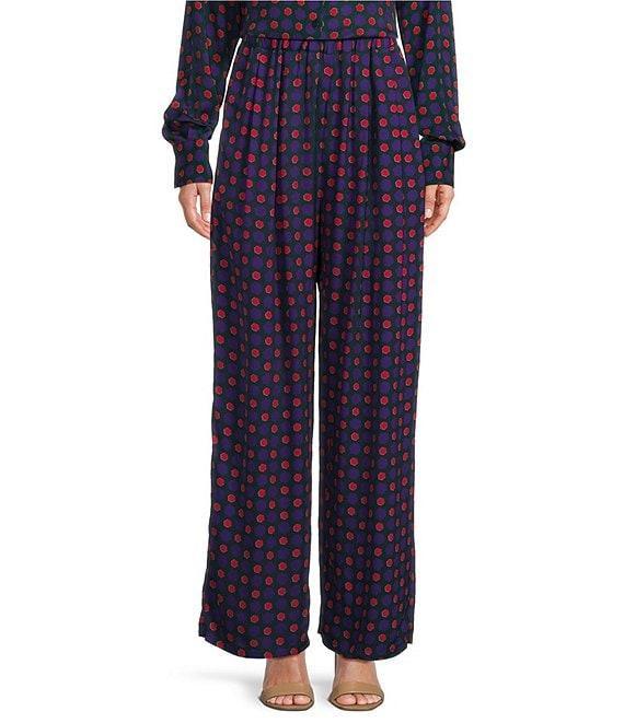 COREY LYNN CALTER Belmont Crepe Dotted Geo Print Relaxed Coordinating Pant Product Image