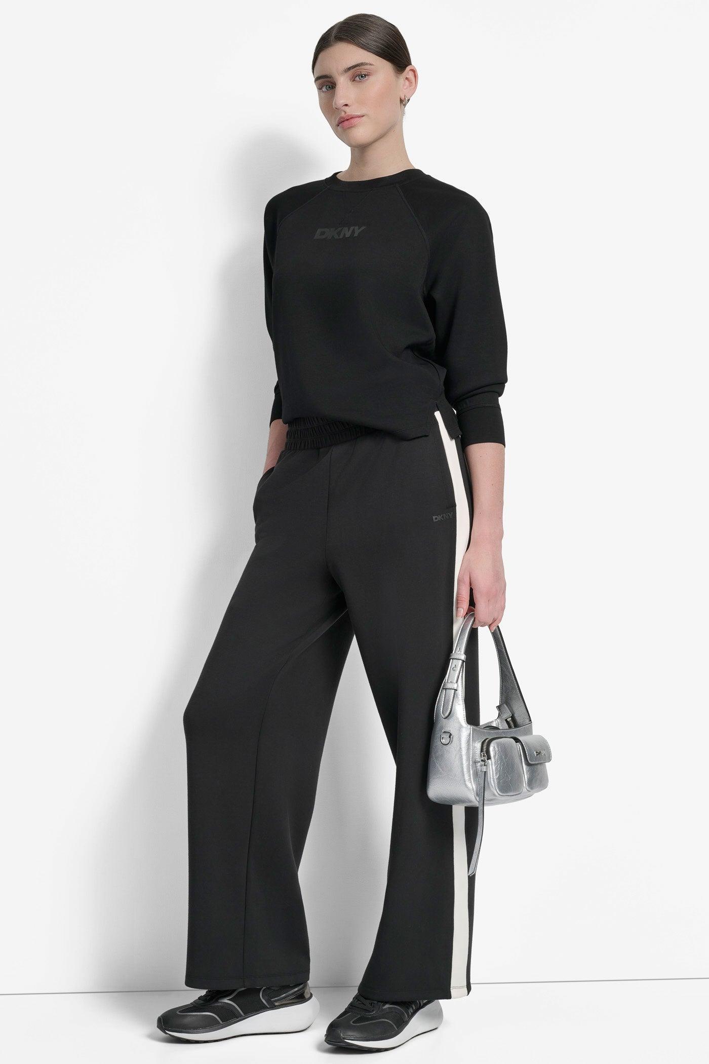 HIGH-RISE STRIPED WIDE-LEG SWEATPANT Product Image