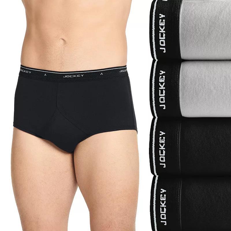 Mens Jockey 4-pack Classic Knit Full-Rise Briefs Product Image