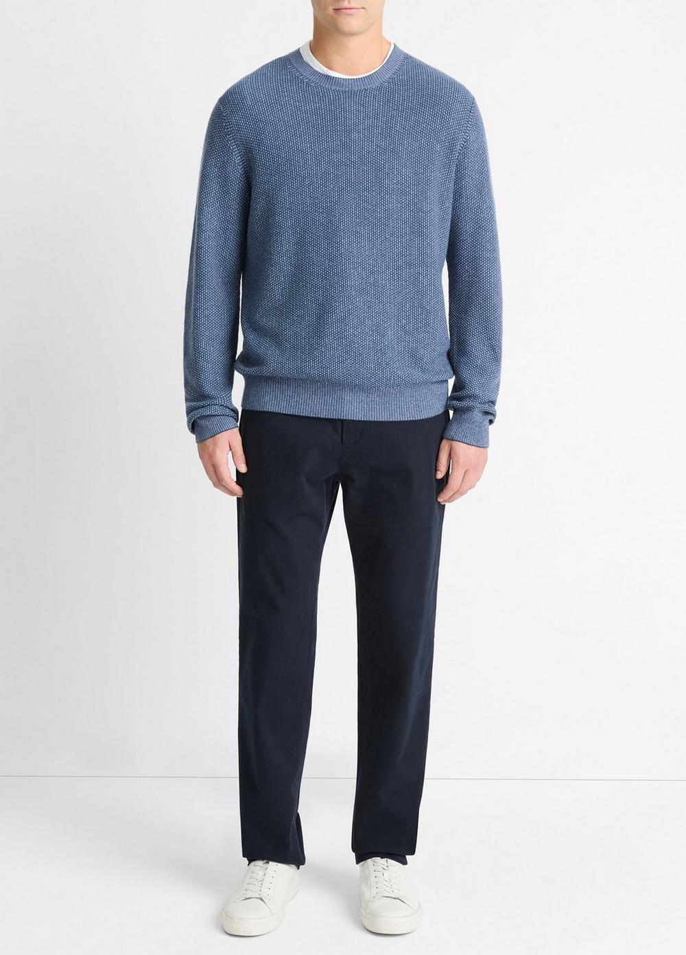 Mens Geo Jacquard Long-Sleeve Crewneck Sweater Product Image