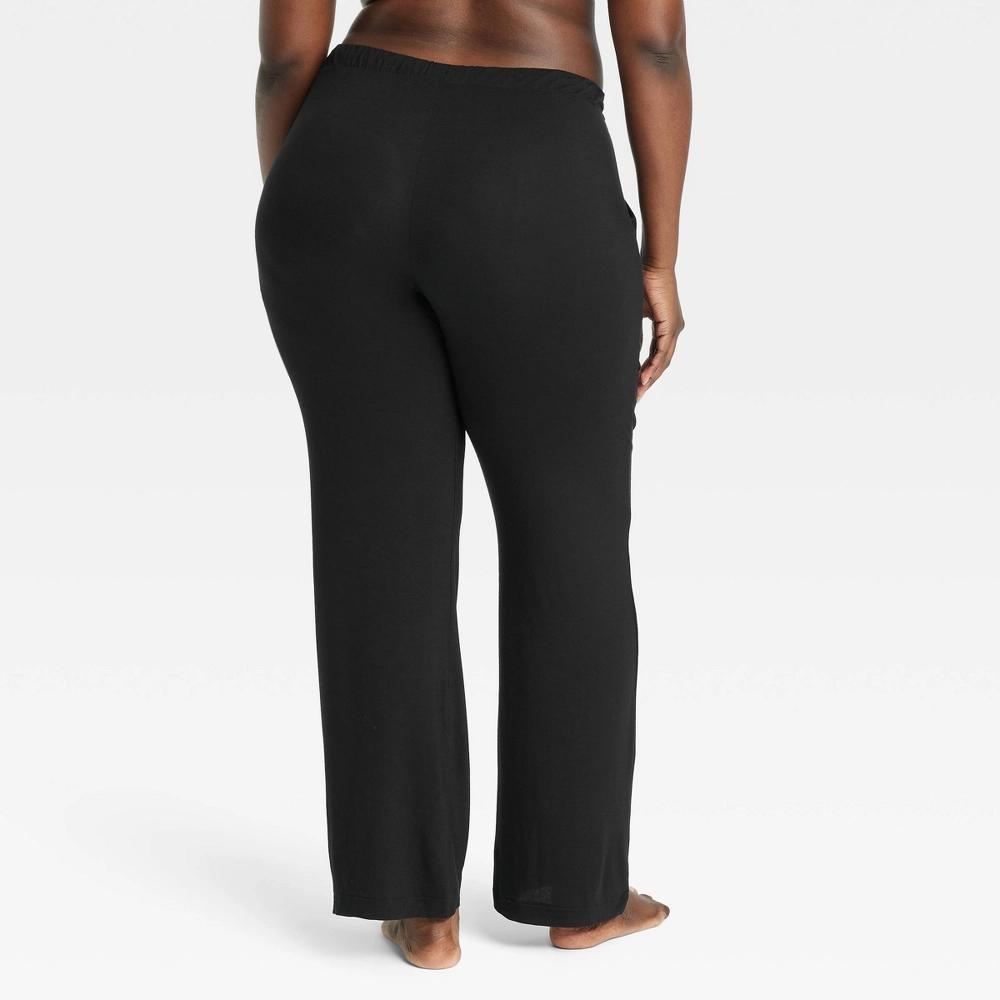 Women's Cloud Knit Pajama Pants - Auden™ Black S: Modal-Spandex, Midweight, Side Pocket, Elastic Waistband Product Image