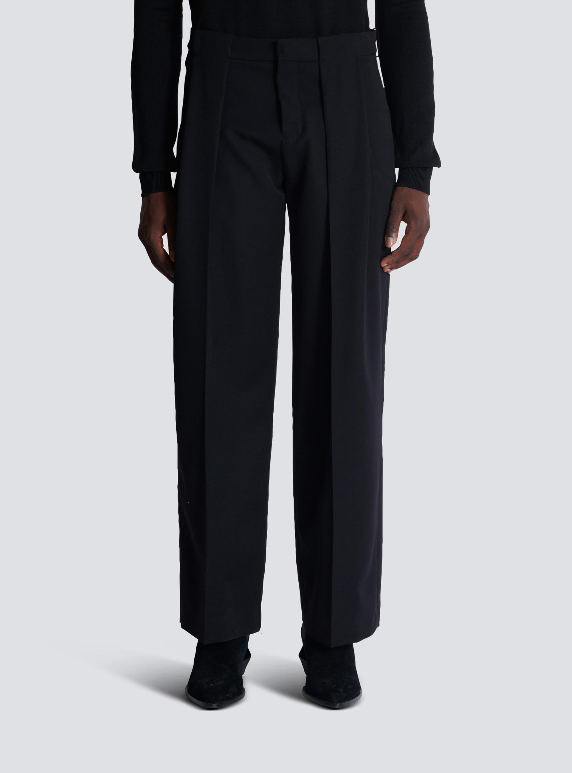 Pleated grain de poudre trousers Product Image