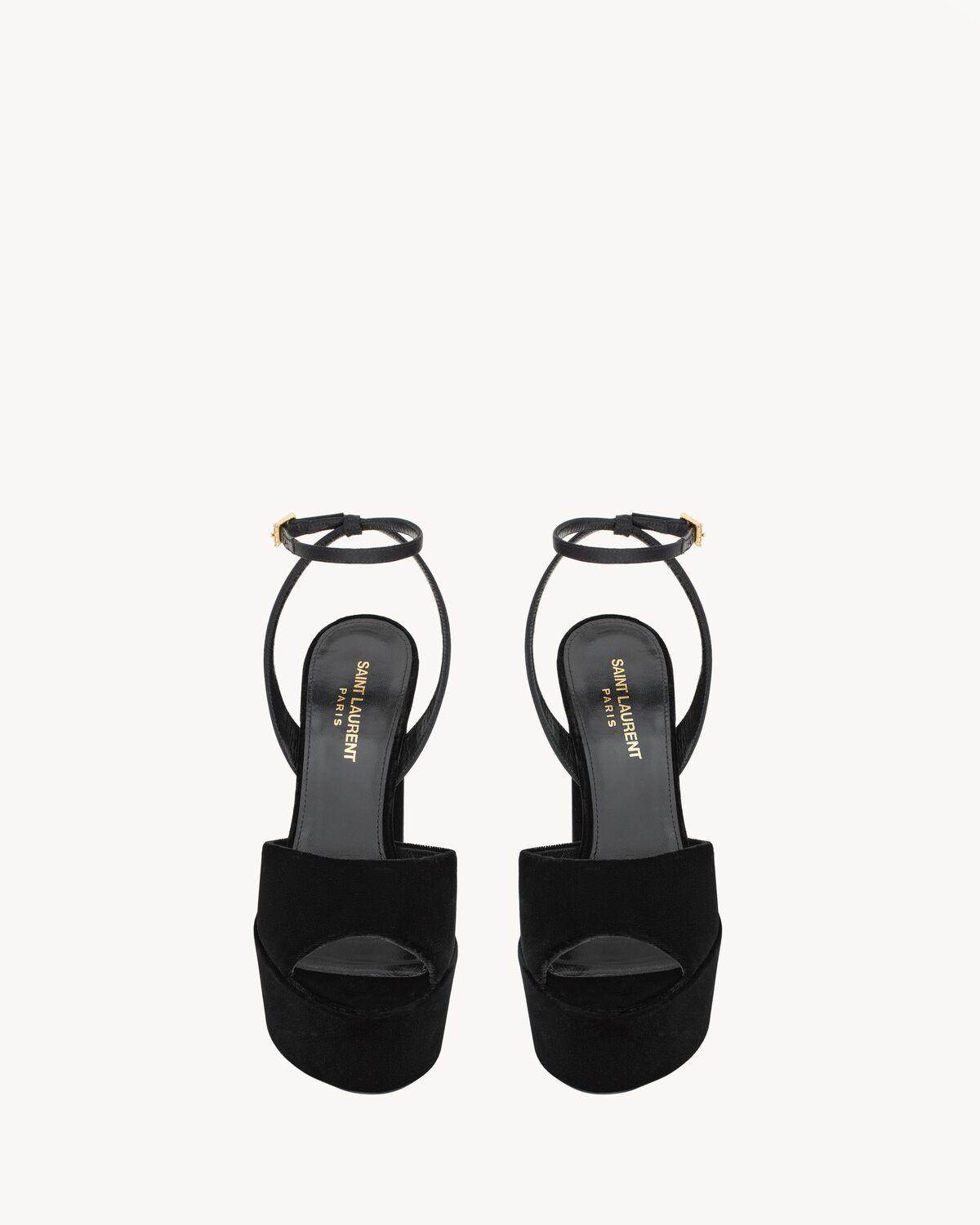 jodie platform sandals in velvet Product Image