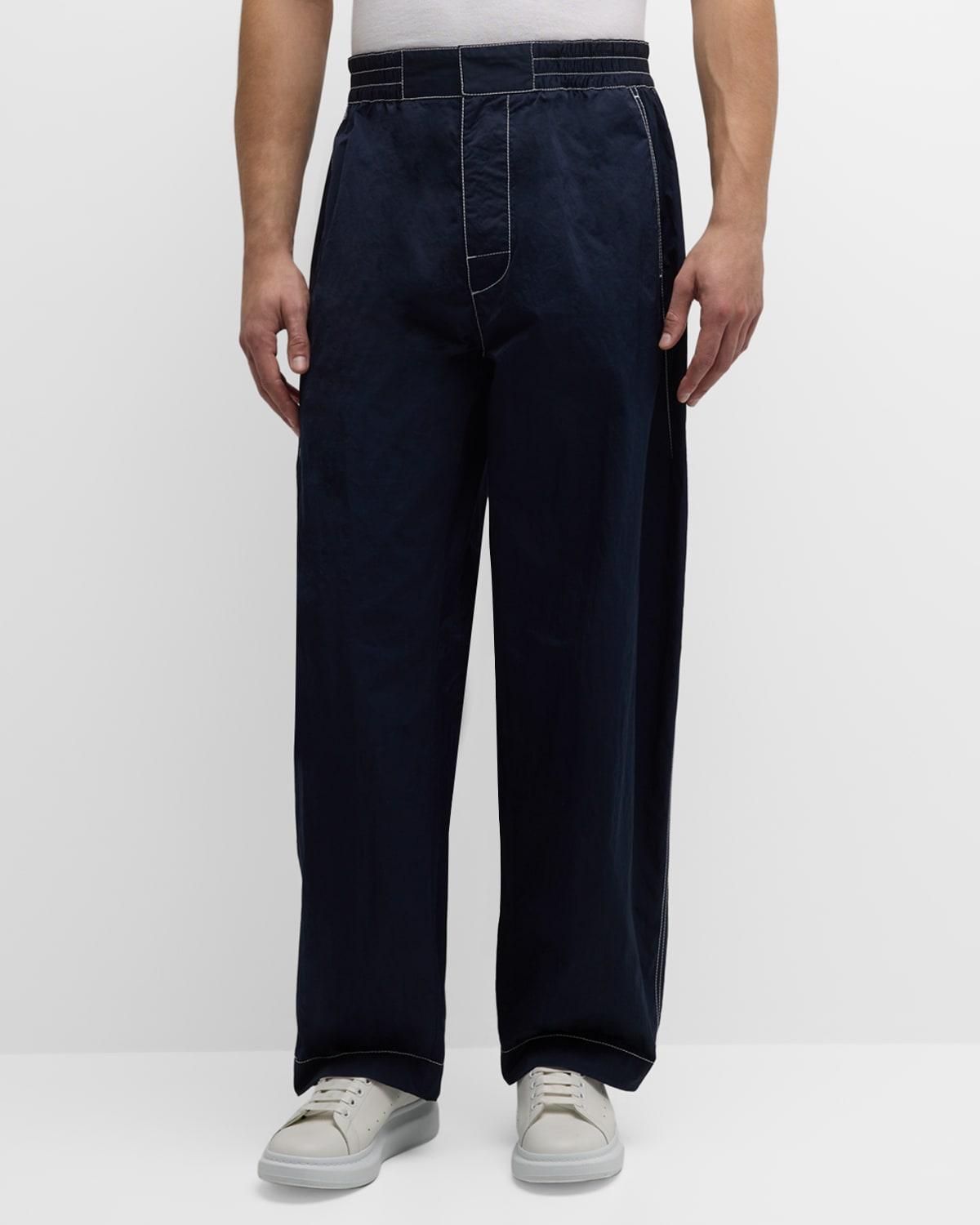 Mens Tech Nylon Wide-Leg Trousers Product Image
