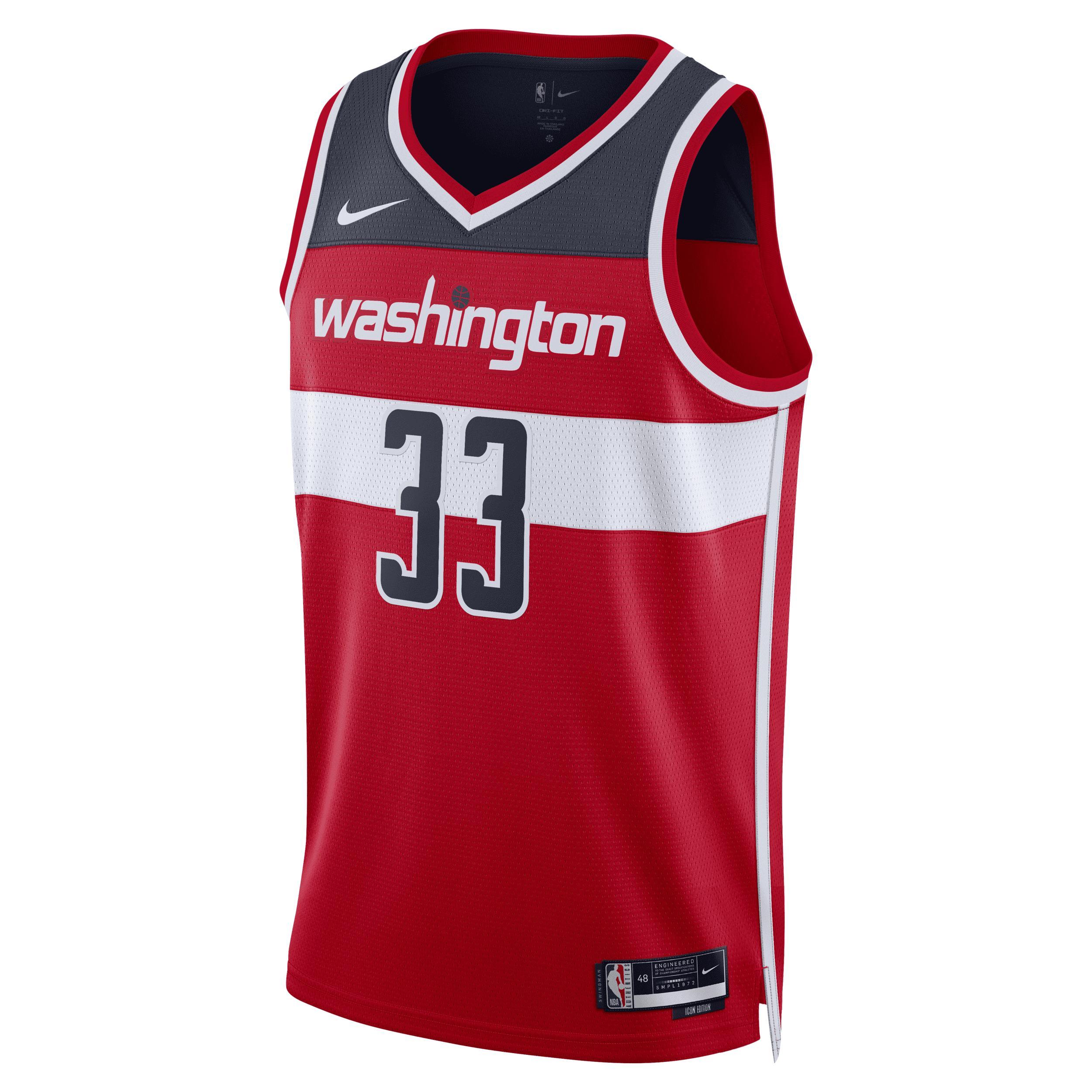 Unisex Nike Kyle Kuzma Red Washington Wizards Swingman Jersey - Icon Edition, Adult Unisex Product Image