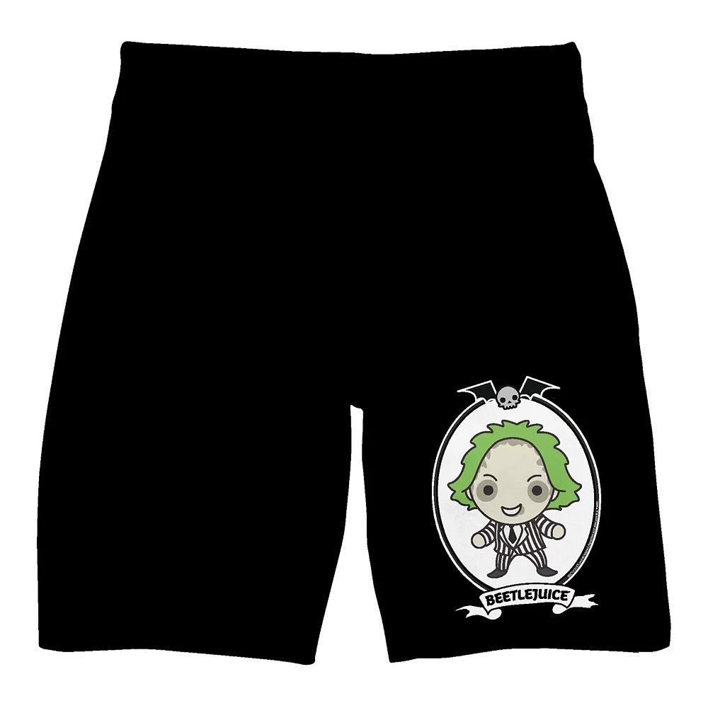 Men's Beetlejuice Chibi Sleep Shorts, Size: XXL, Black Product Image