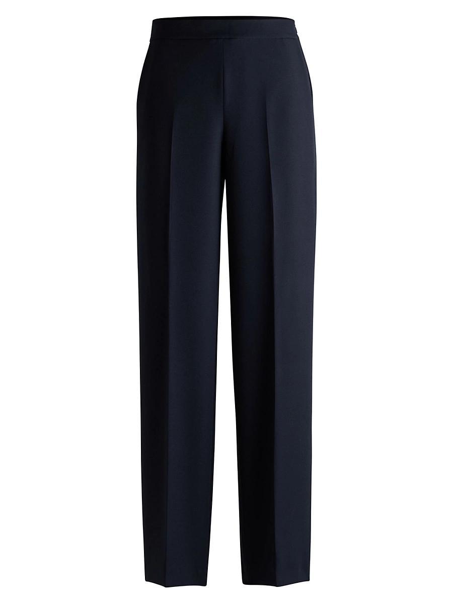 Womens Straight-Fit Trousers in Stretch Fabric Product Image
