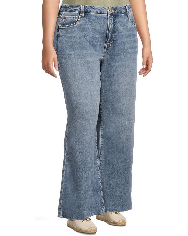 Plus Size Meg High Rise Fab Ab Wide Leg Raw Hem Product Image