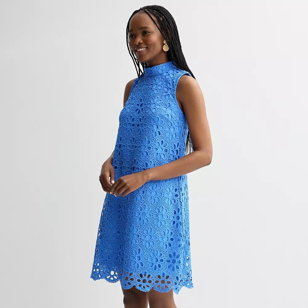 Women's Robbie Bee Tie Mock Neck Dress, Size: Small, Peri Product Image