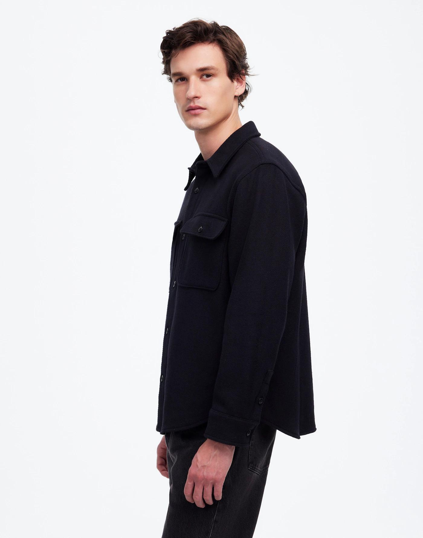 Brushed Easy Shirt-Jacket in Italian Fabric Product Image