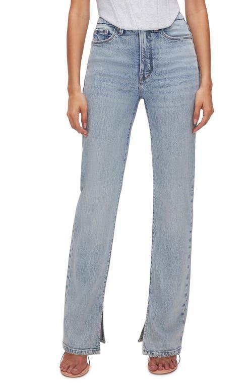 Good American Good Boy Jeans W Inseam Slit indigo541 4 Product Image