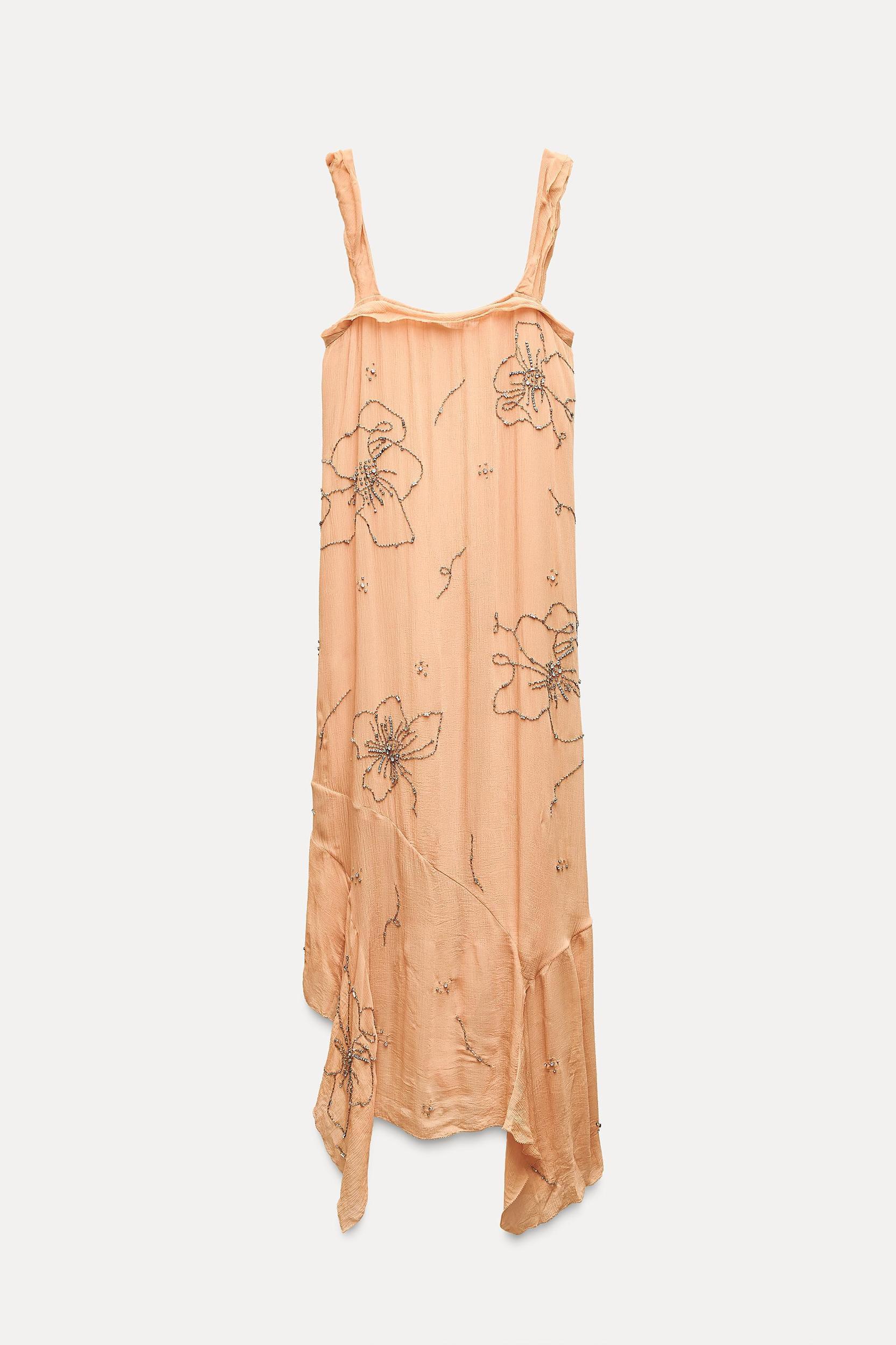 EMBROIDERED STRAPPY DRESS ZW COLLECTION Product Image