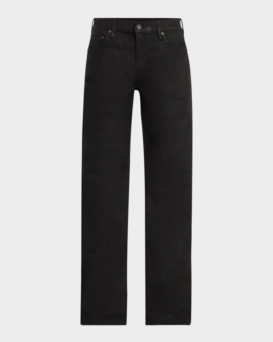 Mens Slim-Fit Coated Denim Jeans Product Image