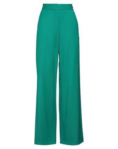 MSGM Woman Pants Green Size 10 Virgin Wool, Elastane Product Image