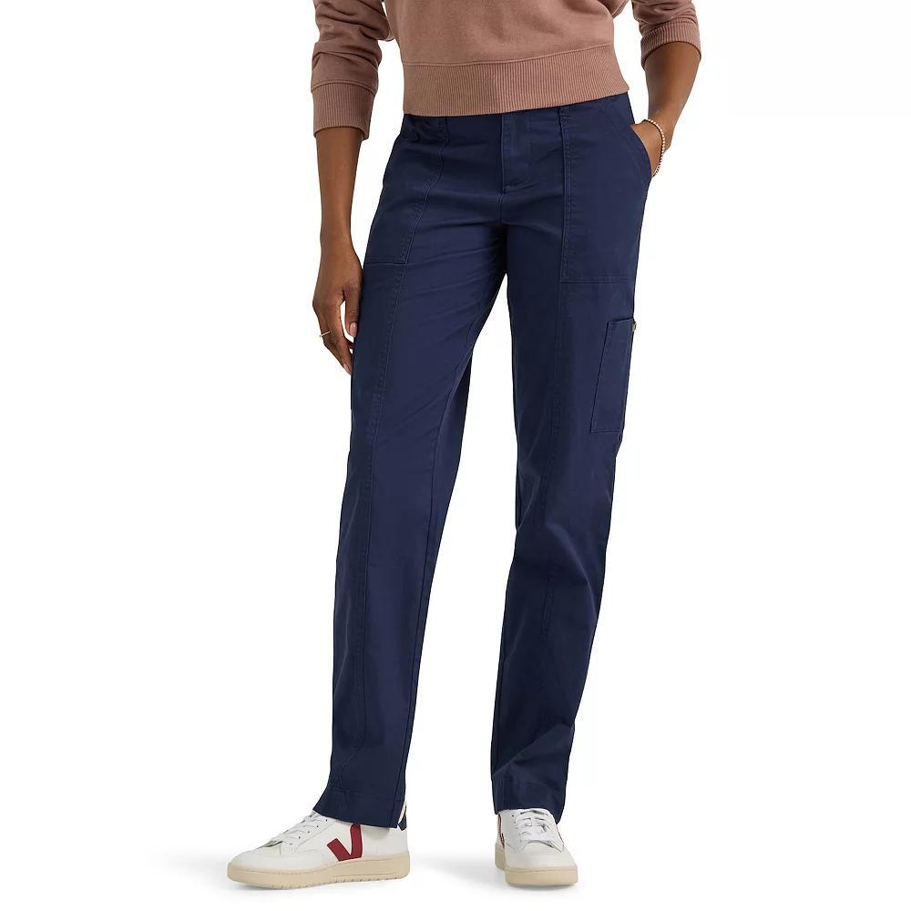 Women's Lee® Ultra Lux Comfort with Flex-To-Go Straight-Leg Utility Pants, Size: 8 Avg/Reg, Mood Blue Product Image