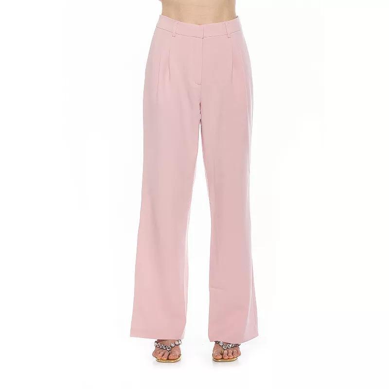 Women's ALEXIA ADMOR Ellie Wide Leg Pleated Pants, Size: 4, Halogen Blue Product Image