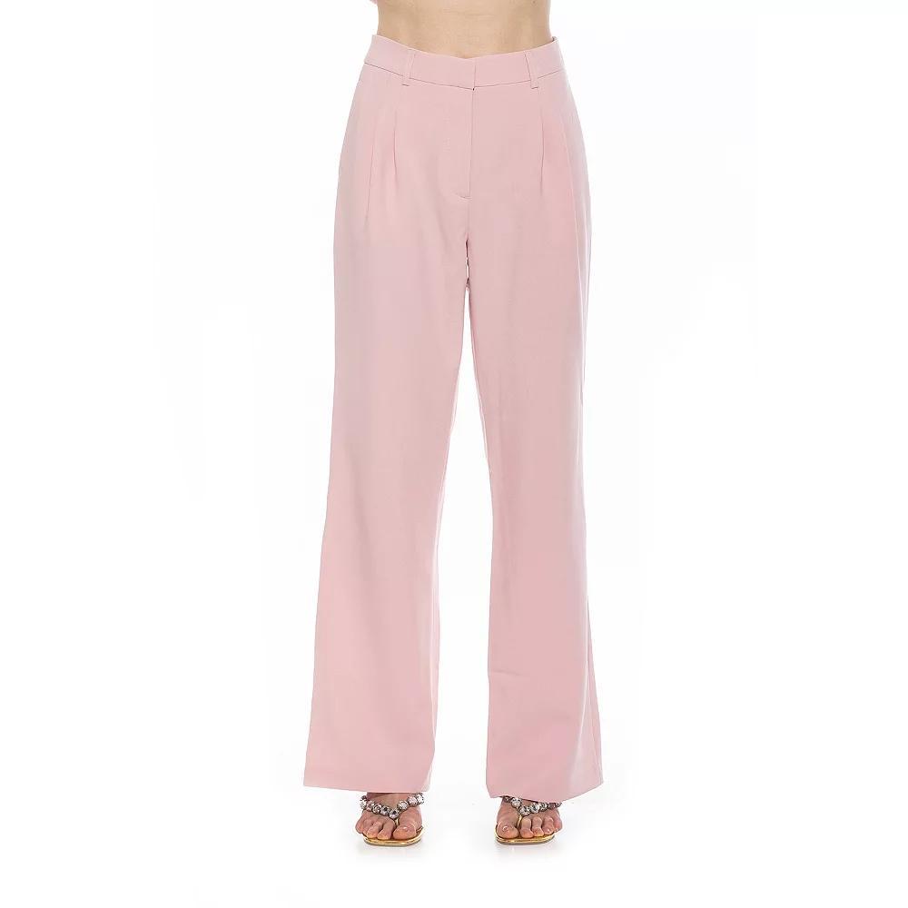 Women's ALEXIA ADMOR Ellie Wide Leg Pleated Pants, Size: 4, Halogen Blue Product Image