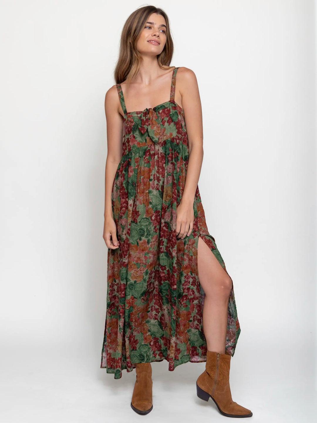 Patti Tie-Front Maxi Dress Product Image