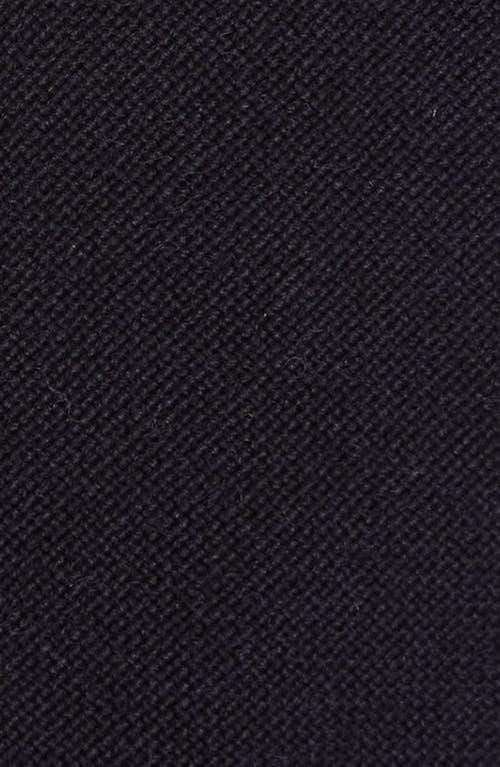 THOM BROWNE Grosgrain Trim Wool Tie In Gray Product Image