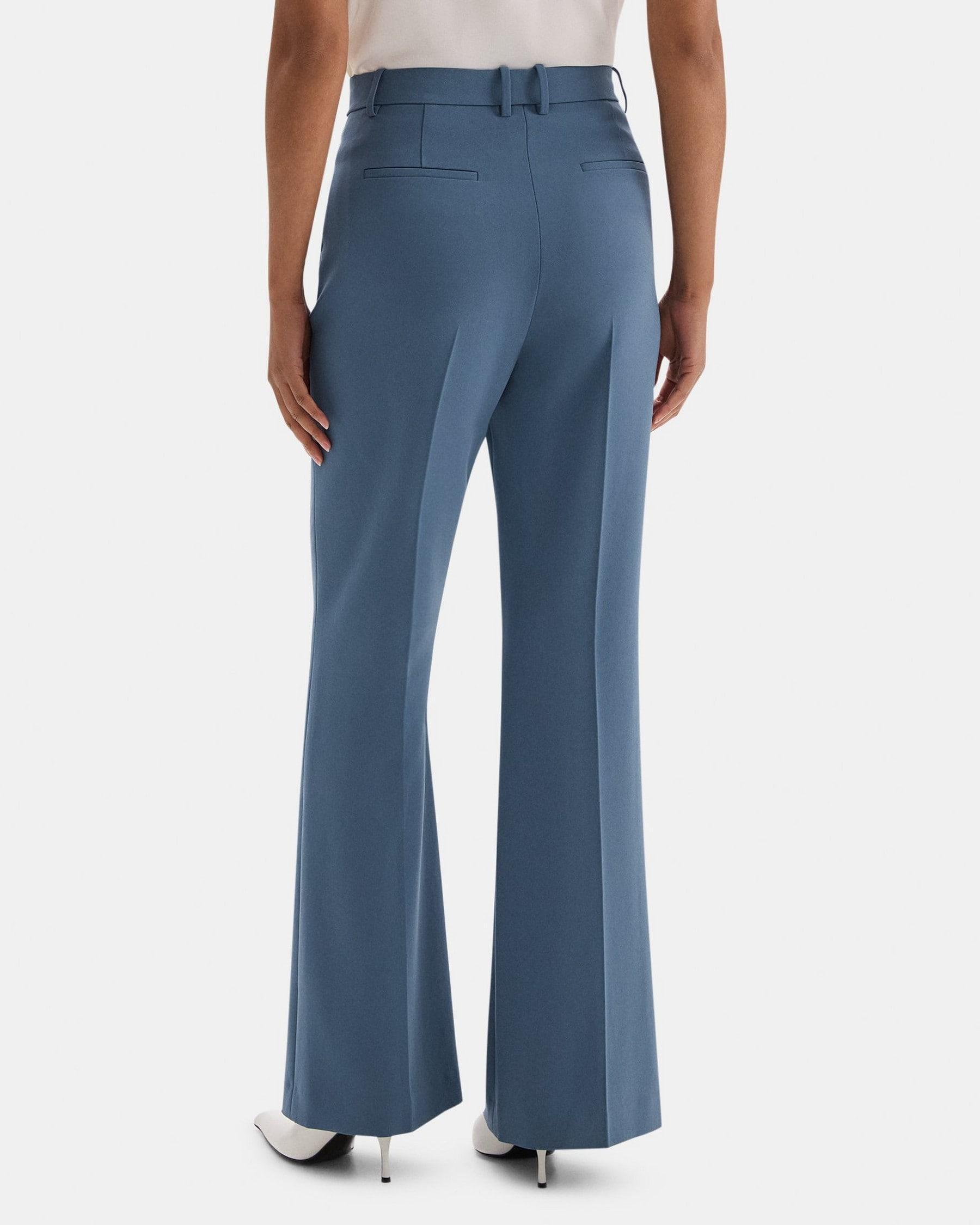 High-Waist Flare Pant in Crepe Product Image